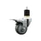 Service Caster 3'' Gray Poly Swivel 1-7/8'' Expanding Stem Caster Total Lock Brake SCC-EXTTL20S314-PPUB-178 - alternate 1